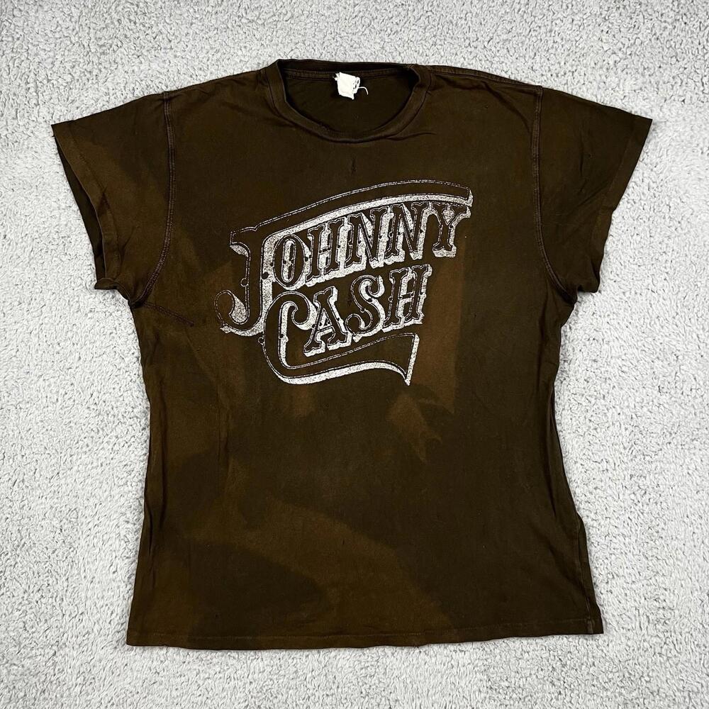 MadeWorn Johnny Cash Brown Graphic Tee